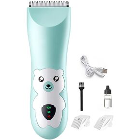 Ultra Quiet Baby Hair Clipper, Cordless Rechargeable Waterproof Hair Cutter with 2pcs Combs, Lower Noise Haircut Trimmers for Infant Toddler Children, Trimming