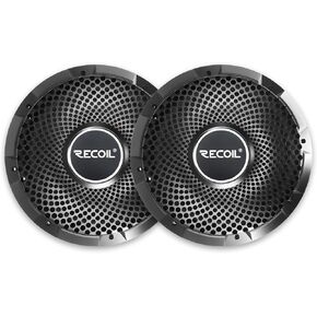 Recoil SG-65P Pair 6.5-Inch High Excursion Black Steel Mesh Grille for Midrange Speakers & Subwoofers