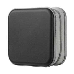 alavisxf xx CD Case, 48 Capacity Hard Plastic DVD Case Portable Zipper CD Case Holder Large Storage Disc Wallet Bag for Car Home Travel (Blue, 48 Capacity)