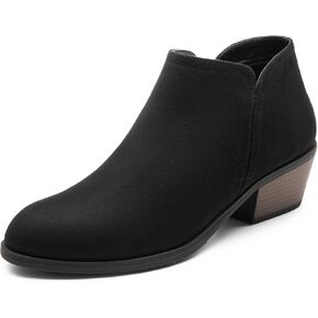 DREAM PAIRS Women's Ankle Boots Low Chunky Heels Short Fall Booties