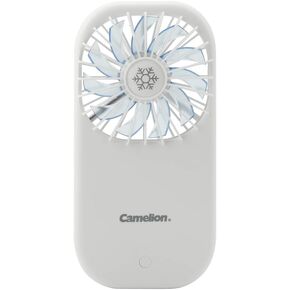 2-in-1 Portable Handheld Rechargeable USB Fan with 3800 mAh Portable Charger, Super Quiet, USB Cable and Lanyard Included, Ultra Lightweight and Compact