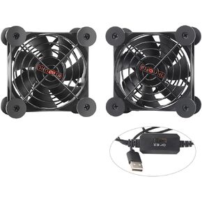 DC EISKUHL U01,Silent 80mm USB Fan,3 Adjustable Wind speeds for Receiver DVR Playstation Xbox Computer Cabinet Cooling in Saudi Arabia