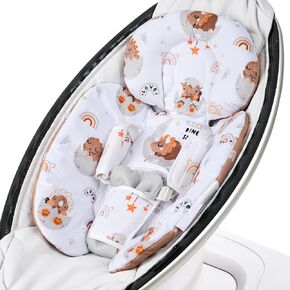 Infant Insert Compatible with Baby Swing and Infant Car Seat, Newborn Insert, Baby Head and Body Support, Reversible Design, Breathable Soft Fabric, 1Pcs - Pink Floral