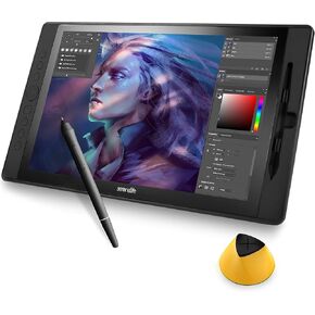 SereneLife Graphic Tablet with Passive Pen - 15.6" Full-Laminated Technology Art Monitor w/ 8192 Pressure Levels Battery-Free Stylus - Digital Drawing, Online Teaching, Design - for Windows OS