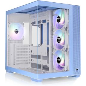 View 380 TG ARGB Hydrangea Blue ATX Case; 4x120mm ARGB Fans Included; Supports Hidden-Connector Motherboard; Front & Side Dual Tempered Glass Panel; CA-1Z2-00MFWN-00; 3 Year Warranty
