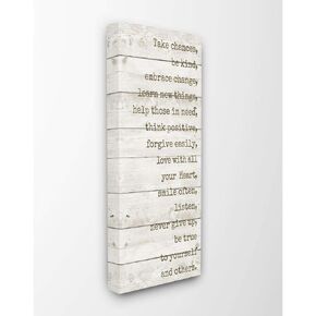 Stupell Industries Take Chances Family Home Inspirational Word Textured Wood Design Wall Plaque Art by Anna Quach, 7 x 0.5 x 17, Multi-Color