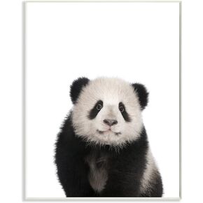 لوحة فنية جدارية من Stupell Home Décor Baby Panda Studio، مقاس 10 × 0.5 × 15، صُنعت بفخر في الولايات المتحدة الأمريكية