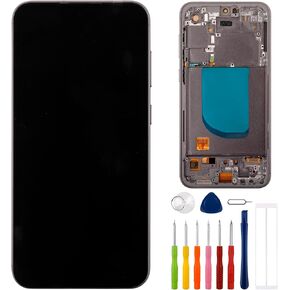 OLED Digital Display Compatible with Samsung Galaxy S23 FE SM-S711B SM-S711U 6.4" LCD Display Touch Screen Assembly with Tools Support Fingerprint（with Frame）