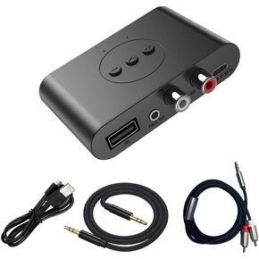 Bluetooth audio receiver adapter V5.4 Bluetooth Adapter for Audio,Supports USB Flash Disk, for Smartphone Tablet Car Speaker Wireless Headset etc.