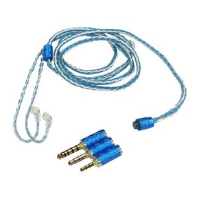 CCA ND D3 IEM Cable 2-Pin, 16-Strand Silver Plated Upgrade Cable, 2.5mm/3.5mm/4.4mm Plug Replacement in Ear Monitor Cable