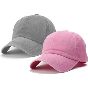 Toddler Cotton Baseball Caps Distressed-Washed Baseball Hats Baby-Boys Sun Protection Hats for 2-8T