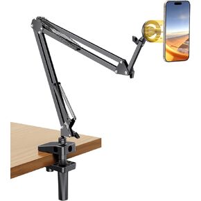 UGREEN Phone Holder for Bed Magsafe iPhone Stand Magnetic Desk Gooseneck Cell Phone Holder Flexible Arm Clamp Overhead Phone Mount Adjustable Laying Down Compatible with iPhone 15 14 13 12 11 and More