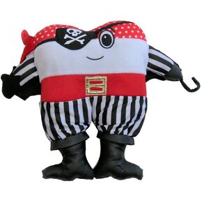 Plush Pirate Booty Tooth Fairy Pillow with Pocket, 11"