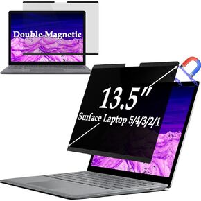 IPROKKO Surface Laptop Privacy Screen 5/4/3/2/1-13.5 inch, Magnetic Removable Privacy Screen Filter for Microsoft Surface Laptop, Anti-Glare Blue Light Screen Protector