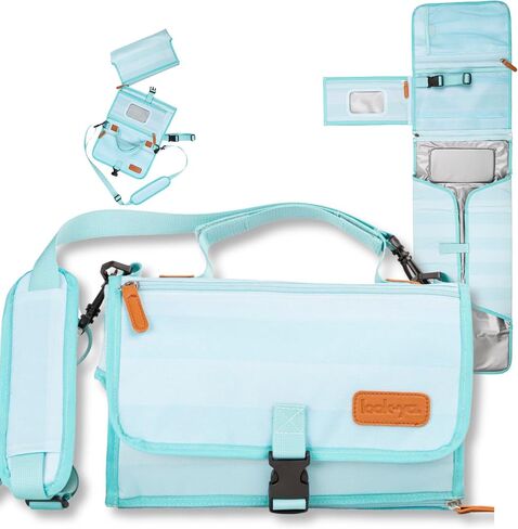 Baby Portable Travel Baby Changing Pad with Foldable Diaper Changing Mat and Shoulder Strap - Waterproof -Changing Station in Saudi Arabia