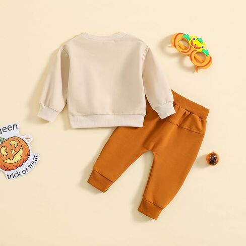 Toddler Baby Boy Fall Winter Clothes Color Block Long Sleeve Sweatshirt Pullover Tops + Joggers Pants Outfit Set in Saudi Arabia