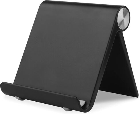 Mobile Phone Holder, Phone Stand Desk Desktop Mobile Holder Adjustable Foldable Portable Video Call Mount (1PH -Black) in Saudi Arabia