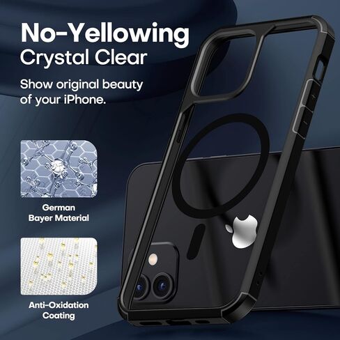 حافظة TAURI المغناطيسية لهاتف iPhone 12 لهاتف iPhone 12 Pro - أسود in Saudi Arabia