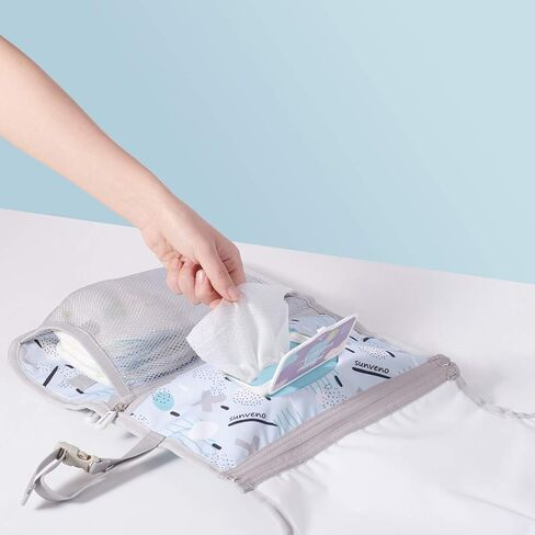 SUNVENO Baby Portable Changing Pad Waterproof Travel Changing Station Perfect for Baby Shower Gifts, Pink (Blue) in Saudi Arabia