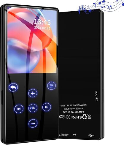 MP3 Player with Bluetooth 128GB Music Player HiFi Lossless with OTG Function HD Speaker FM Radio Voice Recorder EBook Function Digital MP3 TF Card in Saudi Arabia