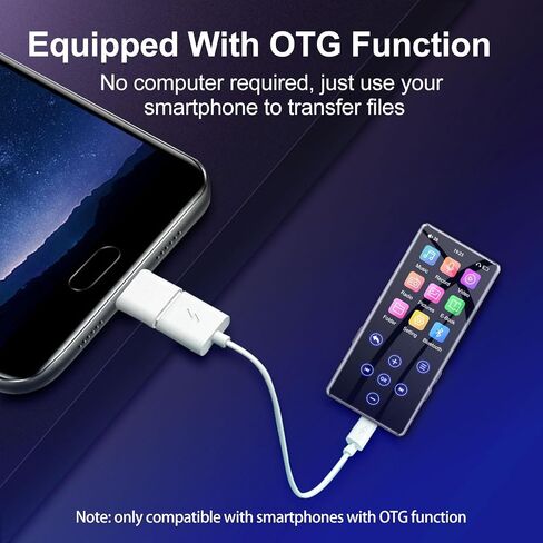 MP3 Player with Bluetooth 128GB Music Player HiFi Lossless with OTG Function HD Speaker FM Radio Voice Recorder EBook Function Digital MP3 TF Card in Saudi Arabia