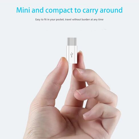 10 Pack Micro USB to USB C Adapter,USB Type C Adapter Convert Connector Compatible with all USB-C Phone Tablet Laptop PC (White) in Saudi Arabia