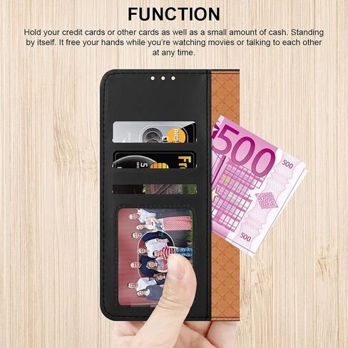 for Samsung Galaxy A35 Case Leather Wallet Book Flip Stand View Magnetic Protect RFID Blocking Shockproof Cover Compatible with Samsung A35 5G Phone (Black) in Saudi Arabia