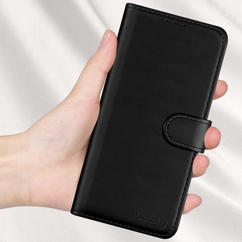 for Samsung Galaxy A35 Case Leather Wallet Book Flip Stand View Magnetic Protect RFID Blocking Shockproof Cover Compatible with Samsung A35 5G Phone (Black) in Saudi Arabia