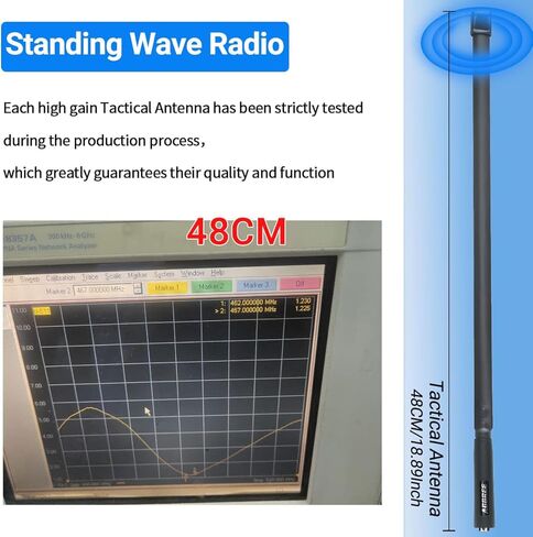 ABBREE GMRS Ham Radio Baofeng Antenna 18.89inch SMA-Male Tactical Foldable Antenna for for GMRS Radio Baofeng UV-5G (UV-5X) GM-30 Two Way Radio in Kuwait