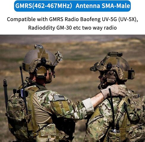 ABBREE GMRS Ham Radio Baofeng Antenna 18.89inch SMA-Male Tactical Foldable Antenna for for GMRS Radio Baofeng UV-5G (UV-5X) GM-30 Two Way Radio in Kuwait
