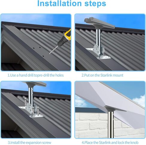 لـ Starlink Gen 3 Mount، Starlink Gen 3 Pivot Mount، Starlink Gen 3 Roof Mount، Starlink Gen3 Pole Mount، Starlink Gen3 Wall Mount، Starlink Gen 3 مجموعة تركيب محول الأنابيب in Kuwait