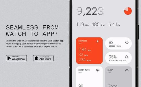 ساعة CMF Watch Pro الذكية، شاشة AMOLED مقاس 1.96 بوصة، IP68 مقاومة للماء متعدد الأنظمة GPS لتعقب اللياقة البدنية مع مراقبة الصحة، عمر البطارية 13 يومًا، أسود رمادي in Saudi Arabia