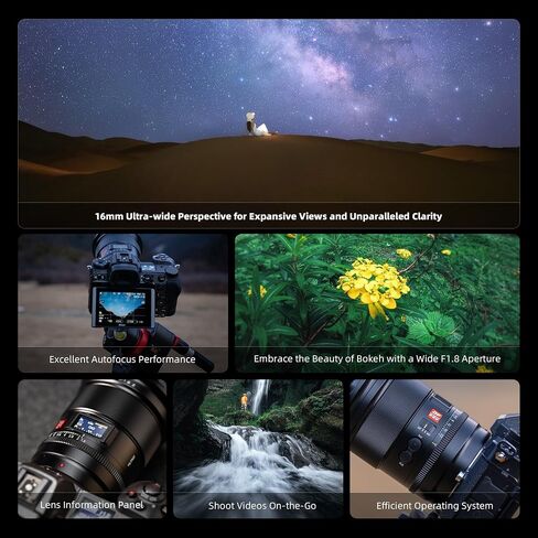 Viltrox AF 16 مم F1.8 Z، مستوى احترافي، زاوية واسعة، تركيز تلقائي، عدسة كاميرا DF رقمية كاملة الإطار، مع شاشة LCD قابلة للتخصيص زر AF/MF لكاميرا Nikon Z Mount Zfc Z50 Z5 Z6 Z7 Z8 Z9 Z7 Mark II in Saudi Arabia