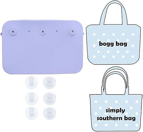 Phone Holder for Bogg Bags Accessories Beach Bags Soft Silicone Insert Wallet Charm (Blue) in Saudi Arabia