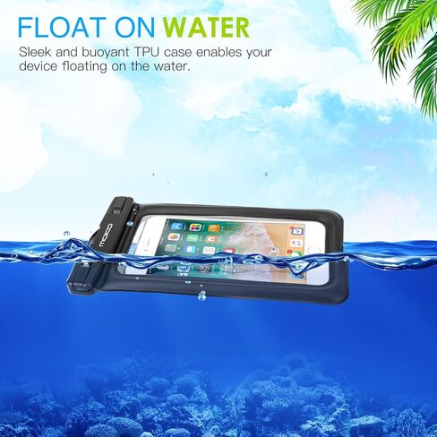 MoKo Floating Waterproof Phone Pouch [3 Pack], Floatable Phone Case Dry Bag with Lanyard Armband Compatible with iPhone 14 13 12 11 Pro Max X/Xr/Xs Max,8, Samsung S21/S10/S9, Magenta+Blue+Green in Saudi Arabia