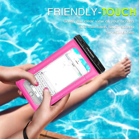 MoKo Floating Waterproof Phone Pouch [3 Pack], Floatable Phone Case Dry Bag with Lanyard Armband Compatible with iPhone 14 13 12 11 Pro Max X/Xr/Xs Max,8, Samsung S21/S10/S9, Magenta+Blue+Green in Saudi Arabia