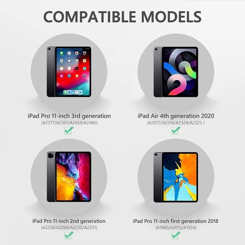 حافظة لوحة مفاتيح KINGTIME لجهاز iPad 11 بوصة، حافظة iPad مع اختصارات، لوحة تتبع متعددة اللمس، إضاءة خلفية 7 ألوان، اتصال بلوتوث 5.2، بطارية 800 مللي أمبير في الساعة in Saudi Arabia