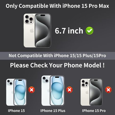 واقي شاشة للخصوصية لهاتف iPhone 15 Pro Max مقاس 6.7 بوصة متدرج ملون 15 ProMax زجاج مقسى 28 درجة مضاد للتجسس خاص مضاد للضوء الأزرق تغطية كاملة مضادة للخدش HD إطار سهل التركيب 2 in Kuwait