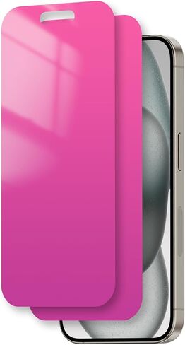 واقي شاشة للخصوصية لهاتف iPhone 15 Pro Max مقاس 6.7 بوصة متدرج ملون 15 ProMax زجاج مقسى 28 درجة مضاد للتجسس خاص مضاد للضوء الأزرق تغطية كاملة مضادة للخدش HD إطار سهل التركيب 2 in Kuwait