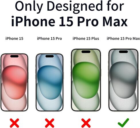 واقي شاشة للخصوصية لهاتف iPhone 15 Pro Max مقاس 6.7 بوصة متدرج ملون 15 ProMax زجاج مقسى 28 درجة مضاد للتجسس خاص مضاد للضوء الأزرق تغطية كاملة مضادة للخدش HD إطار سهل التركيب 2 in Kuwait
