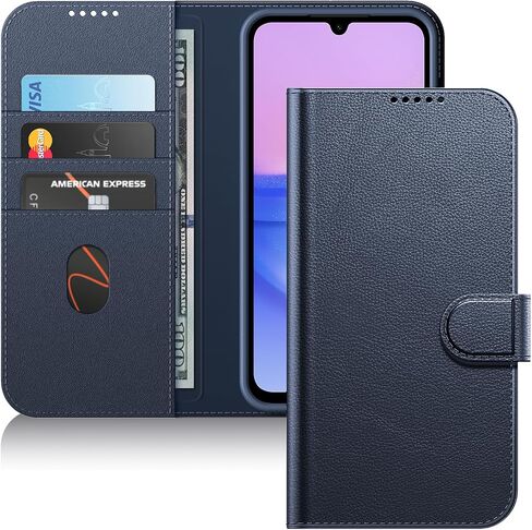 JETech Wallet Case for Samsung Galaxy A15 5G / 4G 6.5-Inch, Shockproof PU Leather Magnetic Flip Cover with Card Holder, Stand Feature and Full Camera Protection (Black) in Saudi Arabia