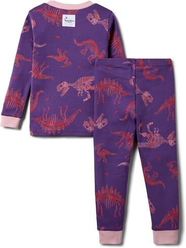 Burt's Bees Baby Baby Girls' Pajamas, Tee and Pant 2-Piece Pj Set, 100% Organic Cotton, Dinosaur Fossil in Saudi Arabia