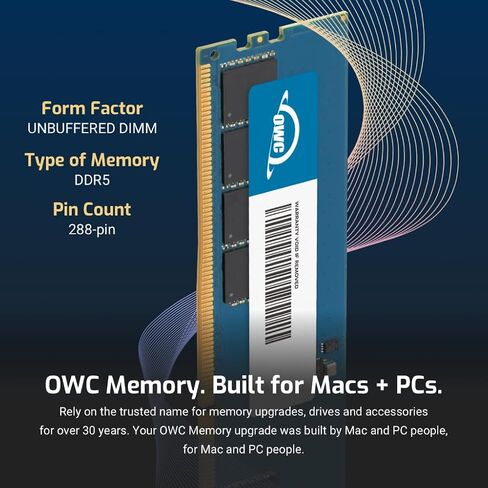 OWC 64GB (2x32GB) DDR5 4800 PC5-38400 CL40 2Rx8 288-pin 1.1V Non-ECC Unbuffered DIMM Memory RAM Module Upgrade Kit for Select Desktops in Saudi Arabia