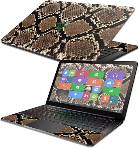 MightySkins Skin Compatible with Razer Blade Stealth 13.3" 2017 - Rattler | Protective, Durable, and Unique Vinyl Decal wrap Cover | Easy to Apply, Remove, and Change Styles | Made in The USA in Saudi Arabia