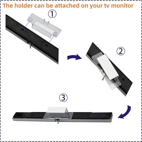 USB Wired Wii Sensor Bar, Replacement Infrared Ray Motion Sensor Bar for Nintendo Wii/Wii U/PC with Stable Stand -Black & Silver in Saudi Arabia