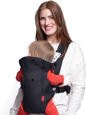 Nuby Classic Baby Carrier: Newborn to Toddler |Face-in and Face-Out Carrier | Black | Lightweight & Comfortable |Removeable Baby Drool Bib | 8-35 lb. (3.6-14 kg) in Saudi Arabia