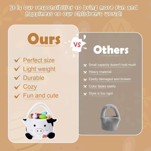 Easter Baskets for Kids, Cute Chick Easter Egg Buckets Huting Festivals Gift for Girls Boys in Saudi Arabia