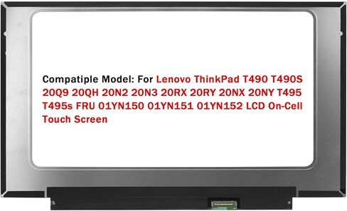 BTSEISS LCD Replacement for Lenovo ThinkPad T490 T490s T495 T495s FRU 01YN150 01YN151 01YN152 Display Screen 14.0" FHD 1920x1080 40 Pins (for Touch Version) in Saudi Arabia