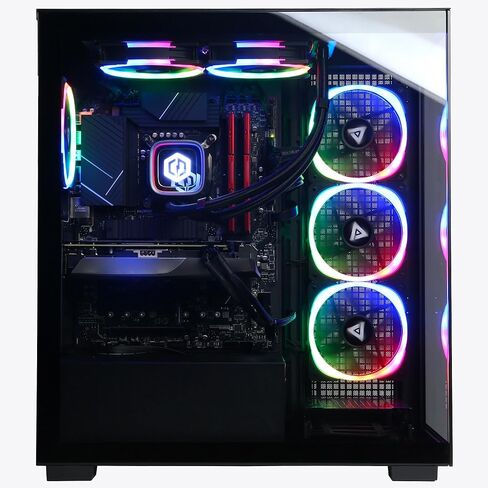 كمبيوتر CyberPowerPC Gamer Supreme Liquid Cool للألعاب، AMD Ryzen 7 8700G 4.2 جيجا هرتز، GeForce RTX 4070 Super 12 جيجا، 64 جيجا DDR5، 2 تيرابايت PCIe Gen4 SSD، جاهز للواي فاي ونظام التشغيل Windows 11 Home (SLCAI9100A) in Kuwait