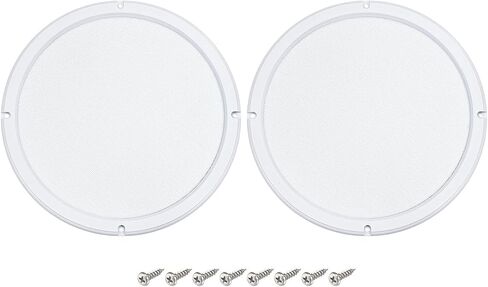 MECCANIXITY Speaker Grill Cover 10" White Mesh Subwoofer Grill Horn Guard Protector with Screws for Home Audio DIY White Frame 2 Pack in Saudi Arabia